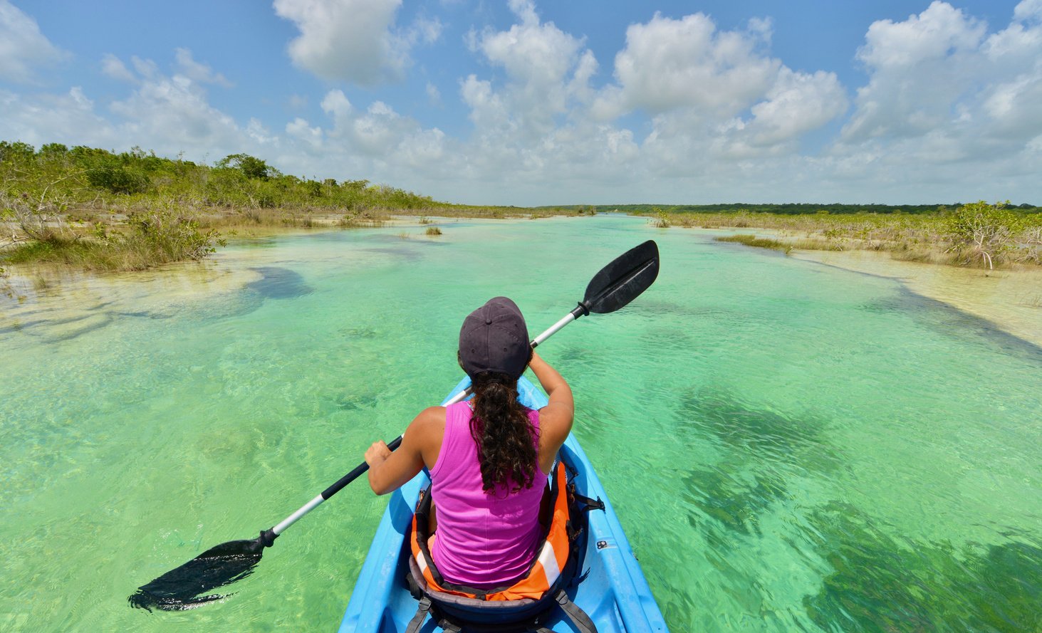 Paddling Bacalar Lagoon