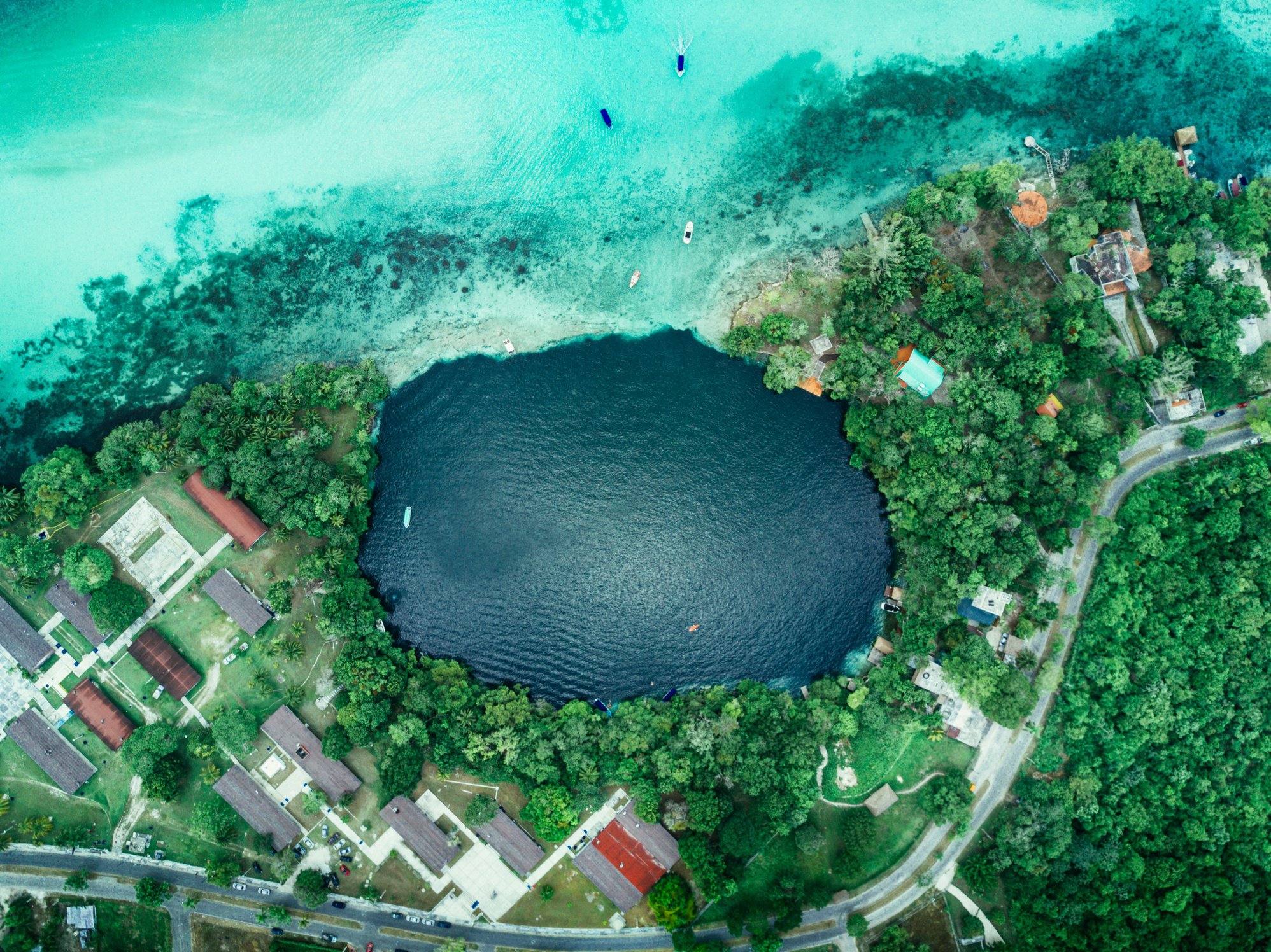 Black Cenote in Bacalar, Mexico